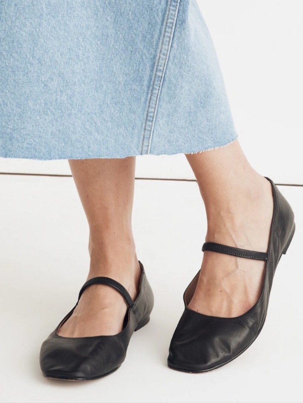 Madewell Greta Mary Jane Ballet  Leather Flat